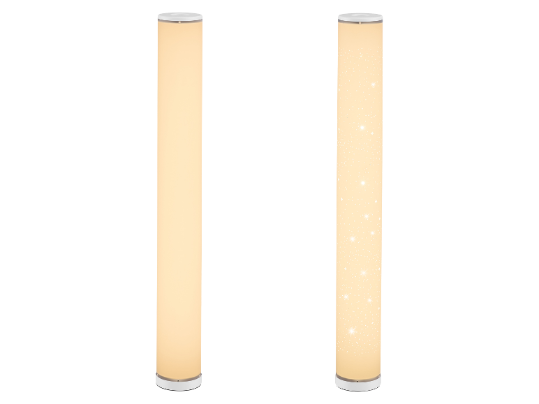 LIVARNO home LED-Stehleuchte mit und ohne Sternenhimmel-Effekt.