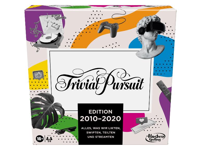 Eine Schachtel des Brettspiels Trivial Pursuit: Edition 2010-2020 von Hasbro Gaming.