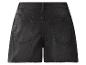 Schwarze Jeans-Shorts mit ausgefranstem Saum, Rückansicht