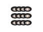 BRILONER LED-Einbauleuchten in Schwarz, 12er-Set.