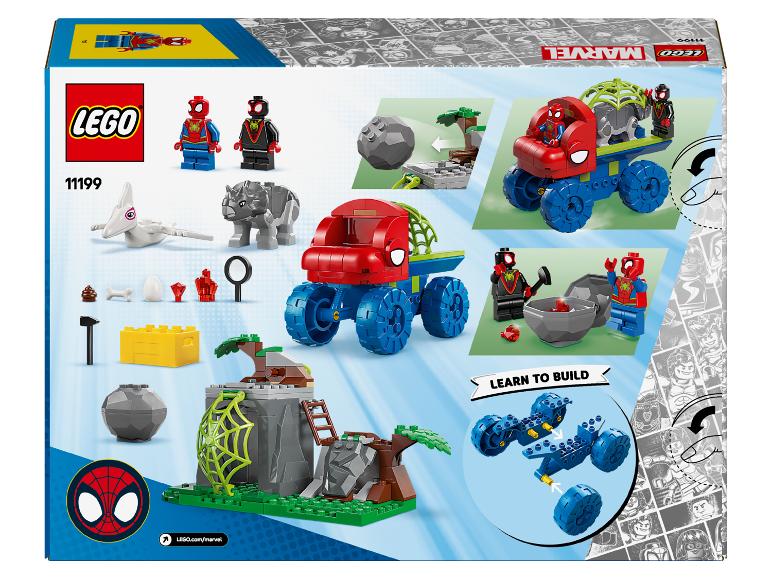 LEGO Marvel Spider-Man Set mit Fahrzeug, Figuren und Zubehör.
