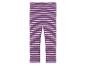 Gestreifte Leggings in Lila und Rosa.