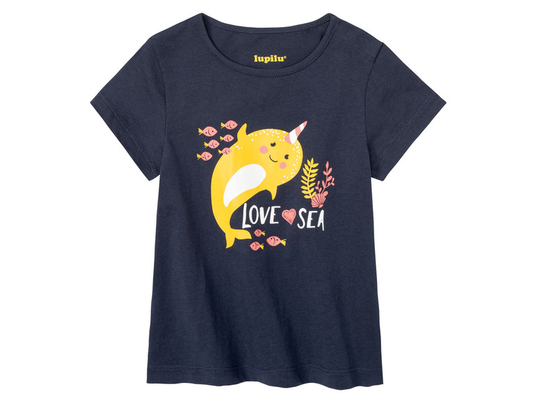 Gehe zu Vollbildansicht: lupilu Kleinkinder Mädchen T-Shirt, 3 Stück, aus reiner Baumwolle - Bild 16
