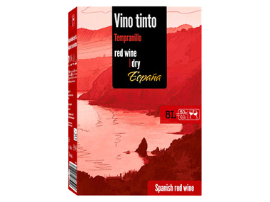 Vino Tinto Tempranillo 5-Liter Bag-in-Box trocken, Rotwein 2024