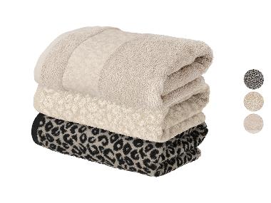 LIVARNO® Frottier-Duschtuch, 2 Stück, 50 x 100 cm