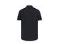 Schwarzes Herren-Poloshirt mit kurzen Ärmeln, Rückansicht
