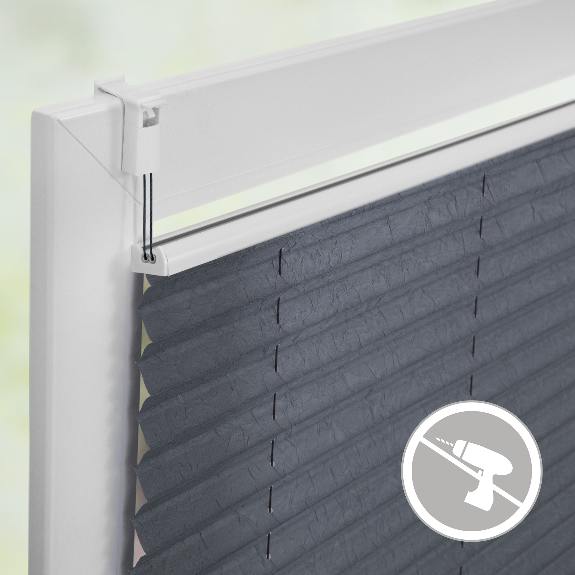 Thumbnail - Lichtblick Plissee Klemmfix, ohne (Grau, 50x130 cm)