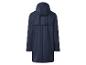 Dunkelblaue Regenjacke mit Kapuze, Rückansicht