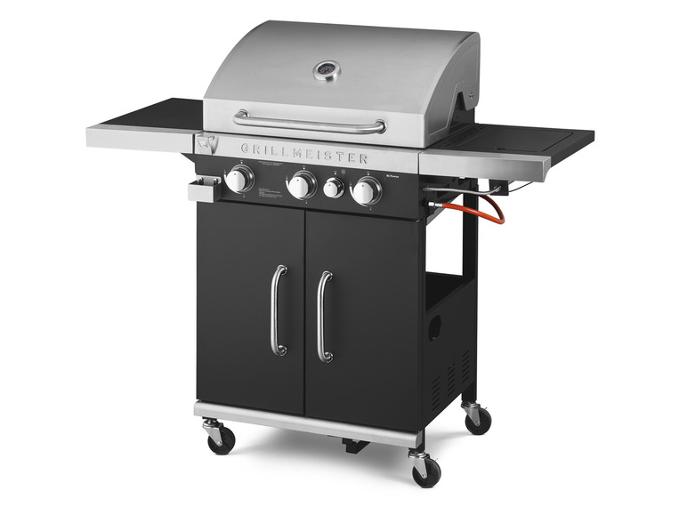 3-flammiger Gasgrill, mit 4 Garzonen
