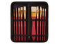 Ein Set Crelando Pinsel in einem schwarzen Etui.