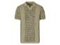 Beige Polohemd aus Strick.