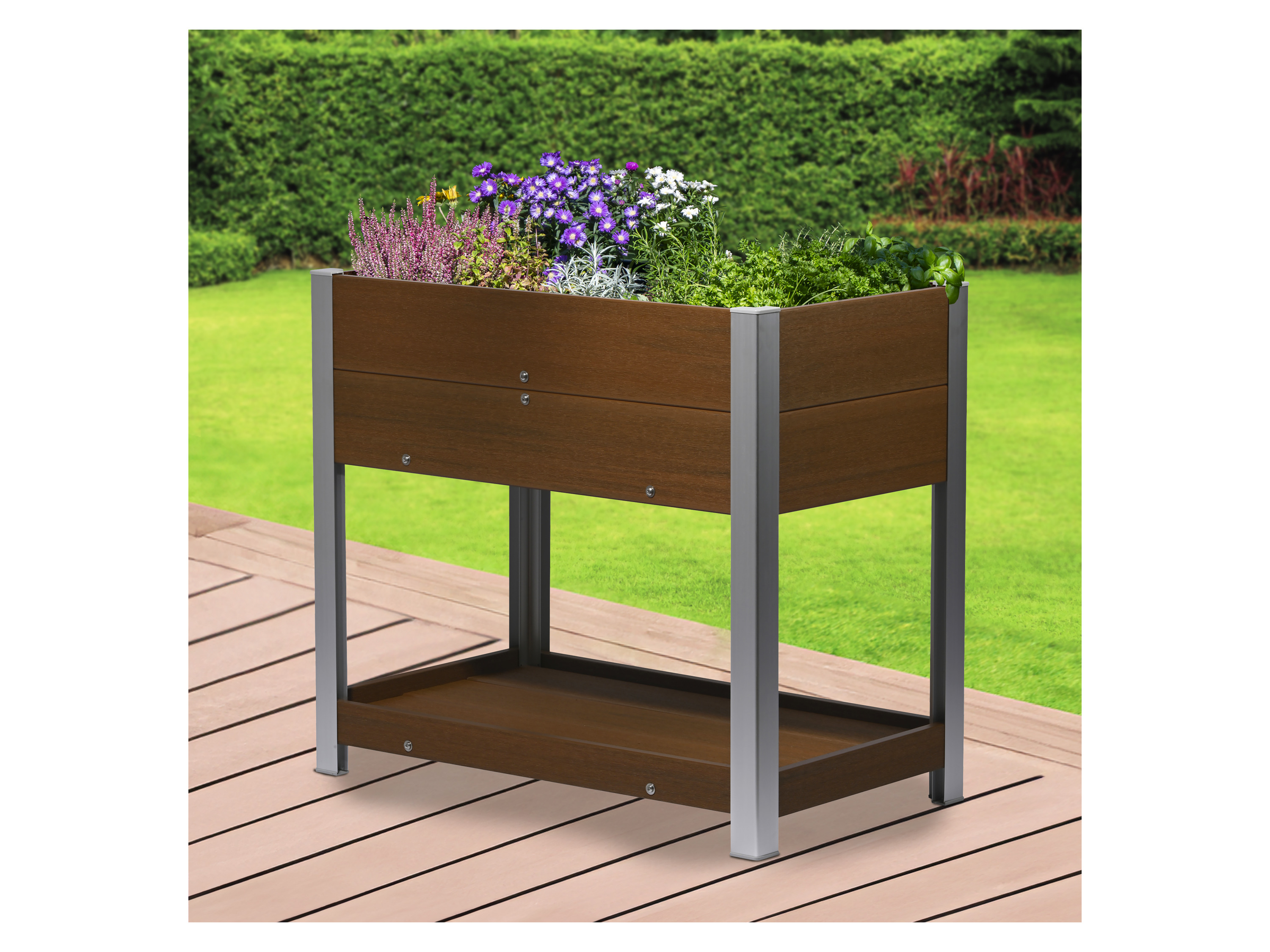 dobar Square Planter Brown 91 x 50 x 81 cm 2