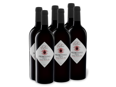 6 x 0,75-l-Flasche Weinpaket Villa Betta Primitivo Salento IGT halbtrocken, Rotwein