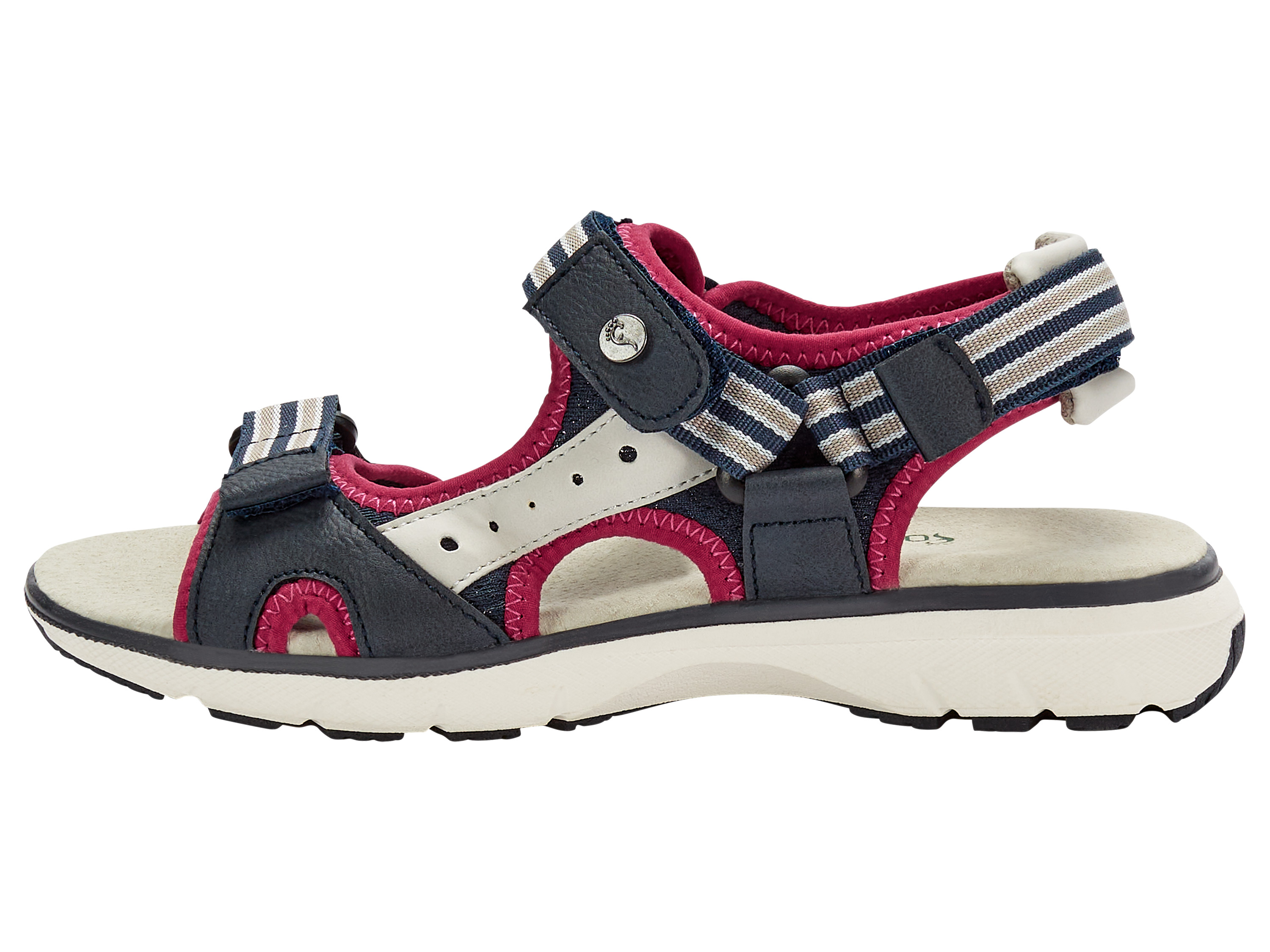 Thumbnail - Damen Sandale (marine/rot/creme, 37)