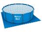 Bestway Steel Pro MAX Pool, blau mit Mosaik-Muster und Bodenmatte.
