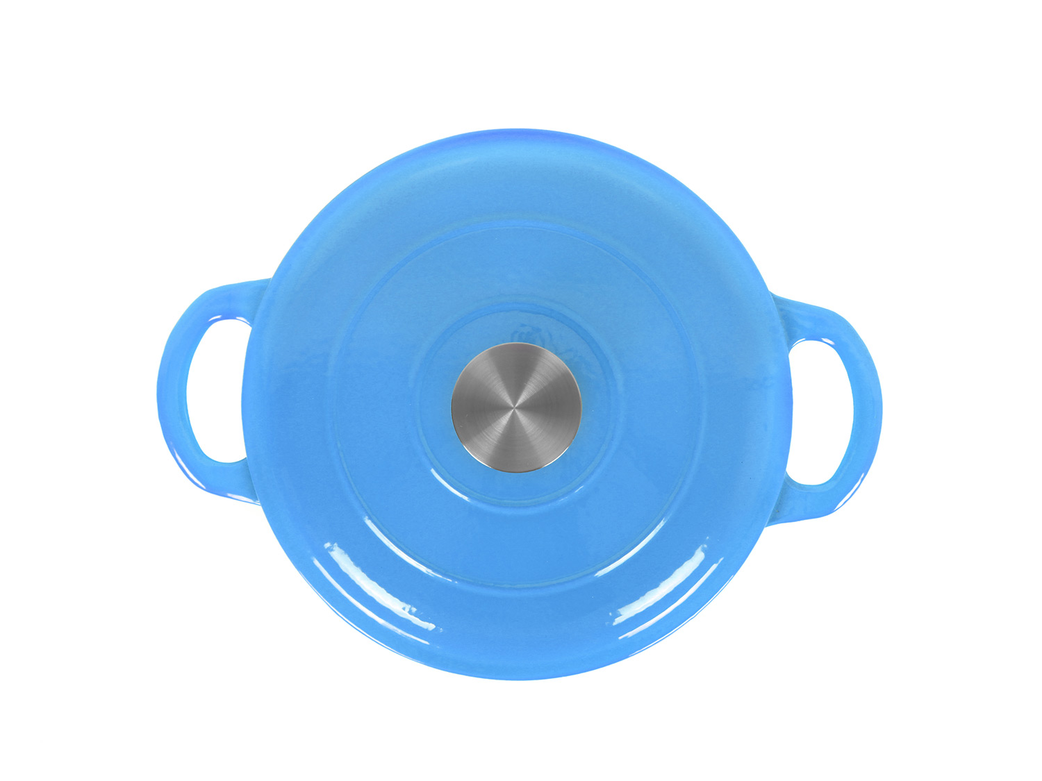 Thumbnail - ECHTWERK Gusseisen Koch‐ Schmortopf mit Deckel (Hellblau)