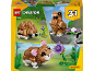 3-in-1 Bausatz mit Spielzeug-Igel, Eule und Hamster mit Blumen.