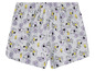 Graue Shorts mit Snoopy- und Woodstock-Motiv.