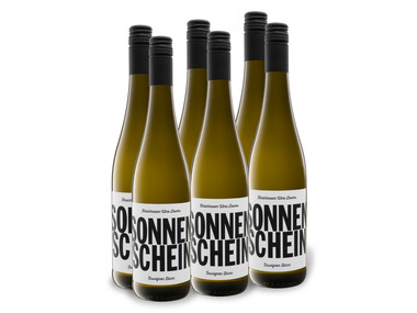 6 x 0,75-l-Flasche Weinpaket Sonnenschein Sauvignon Blanc Rheinhessen QbA trocken, Weißwein