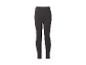 Dunkelgraue, lange Leggings für Damen aus bequemem Stretchmaterial.