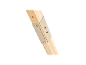 Holzverbindung mit Metallplatten und Schrauben.