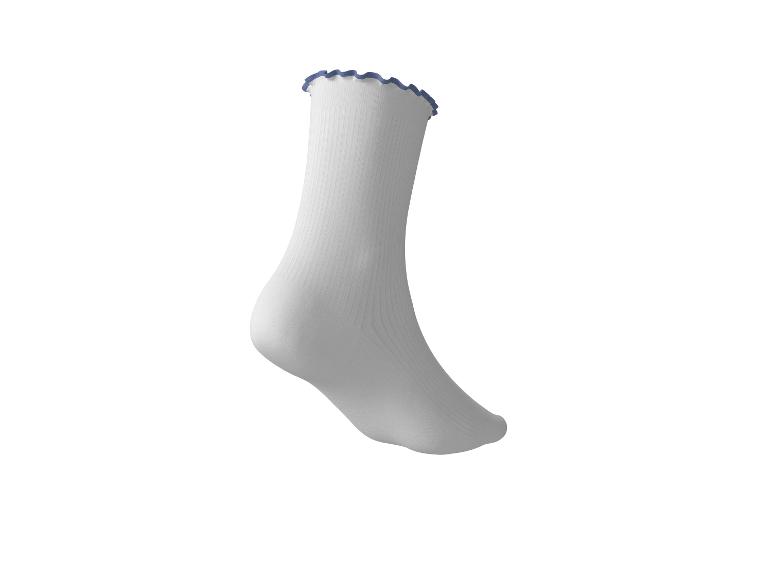 Damen Gerippte Socken, 7 Paar, mit hohem Baumwollanteil