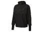 Schwarze Crivit Herren-Laufjacke mit dezentem Streifenmuster und Kapuze