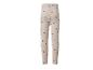 Beige Leggings mit schwarzem Herzmuster für Mädchen