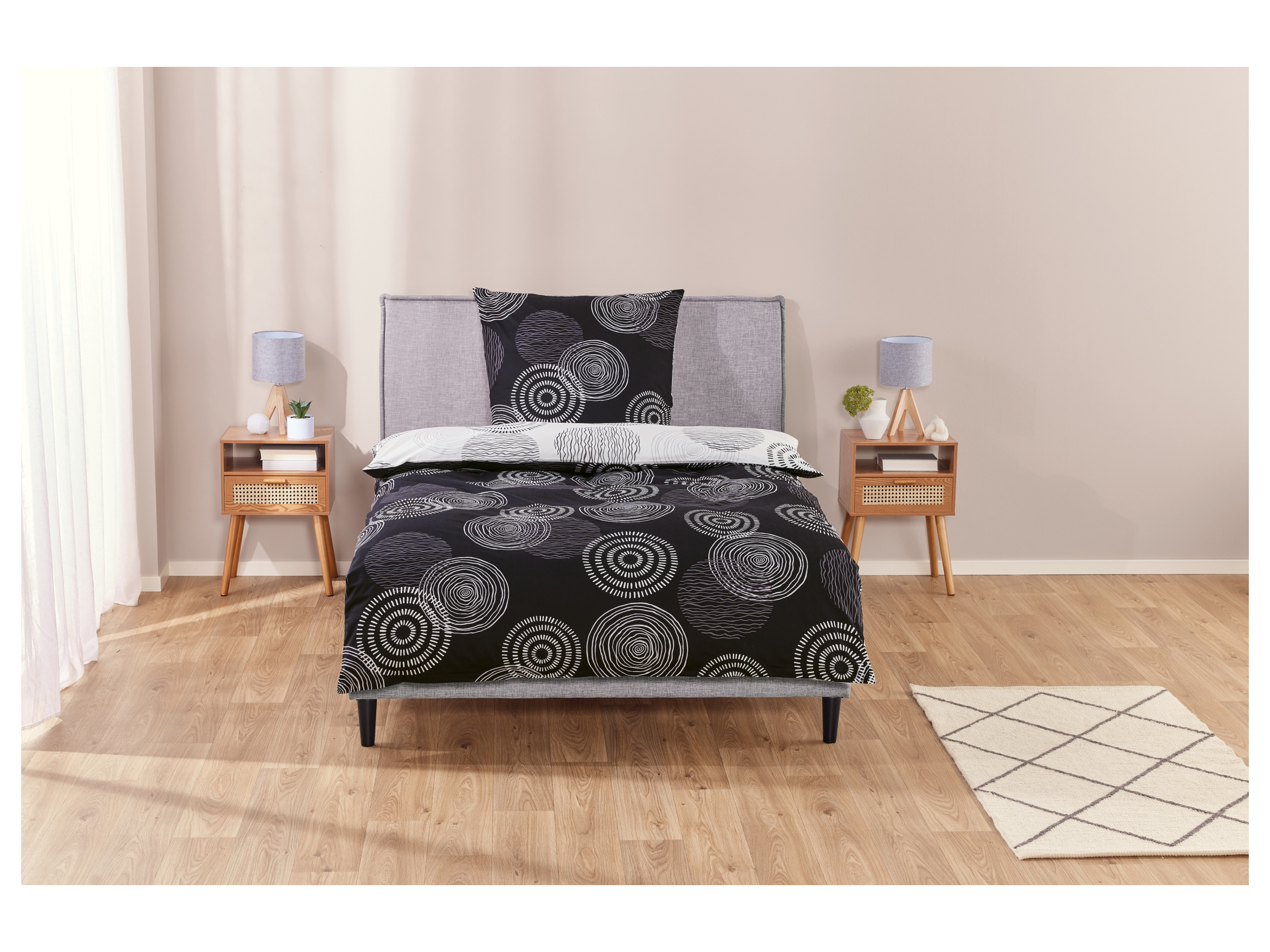 Thumbnail - LIVARNO home Bettwäsche Edel-Renforcé Übergröße (Kreise)