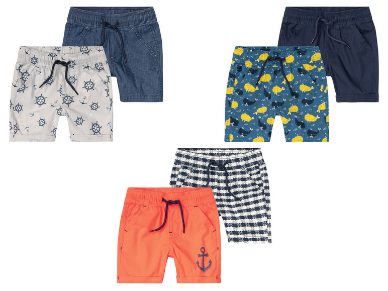 Gehe zu Vollbildansicht: lupilu® Kleinkinder Jungen Shorts, 2 Stück, mit Gummizugbund - Bild 1