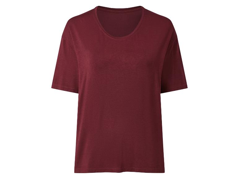 Dunkelrotes T-Shirt-Kleid für Damen.