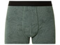 Grüne Boxershorts mit topografischem Muster.
