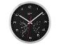 Schwarze Wanduhr mit Thermometer und Hygrometer, Marke Livarno
