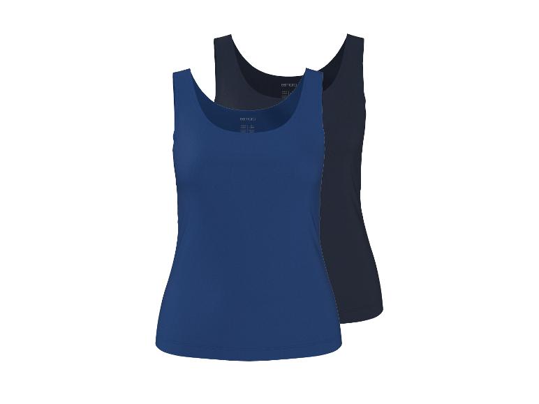 Damen-Tanktops in Dunkelblau und Marineblau, Größe S 38/40.