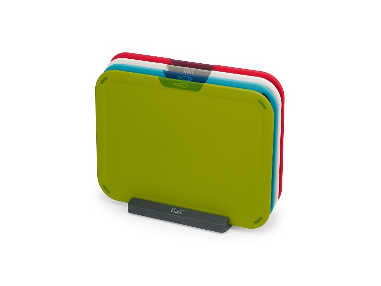 Joseph Joseph farbige Schneidebretter Set, stapelbar mit Halter.