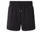 Schwarze Sweatshorts mit verstellbarem Kordelzug in der Taille.