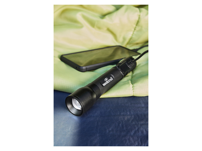 Gehe zu Vollbildansicht: Rocktrail LED-Taschenlampe mit Powerbank, 3 Leuchtfunktionen - Bild 2