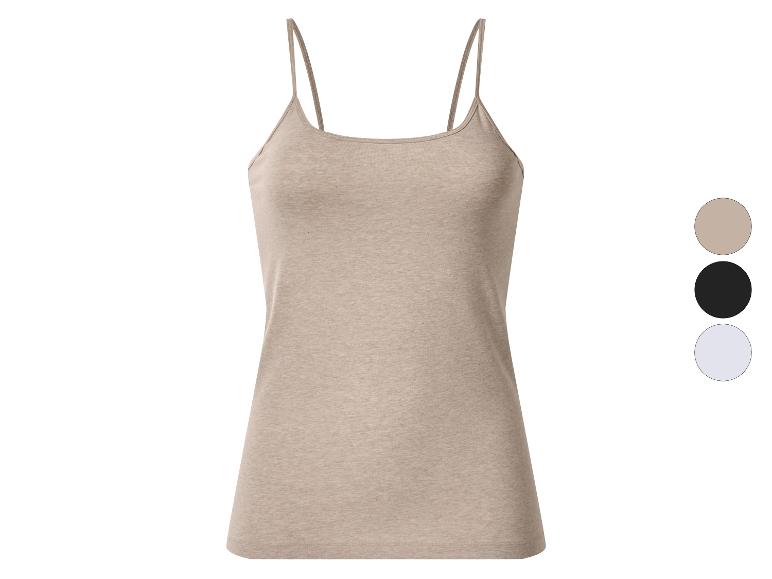 Beiges Damen-Spaghettiträger-Top mit Farboptionen: Beige, Schwarz, Weiß.