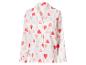 Weißes Pyjama-Oberteil mit rotem Herzmuster