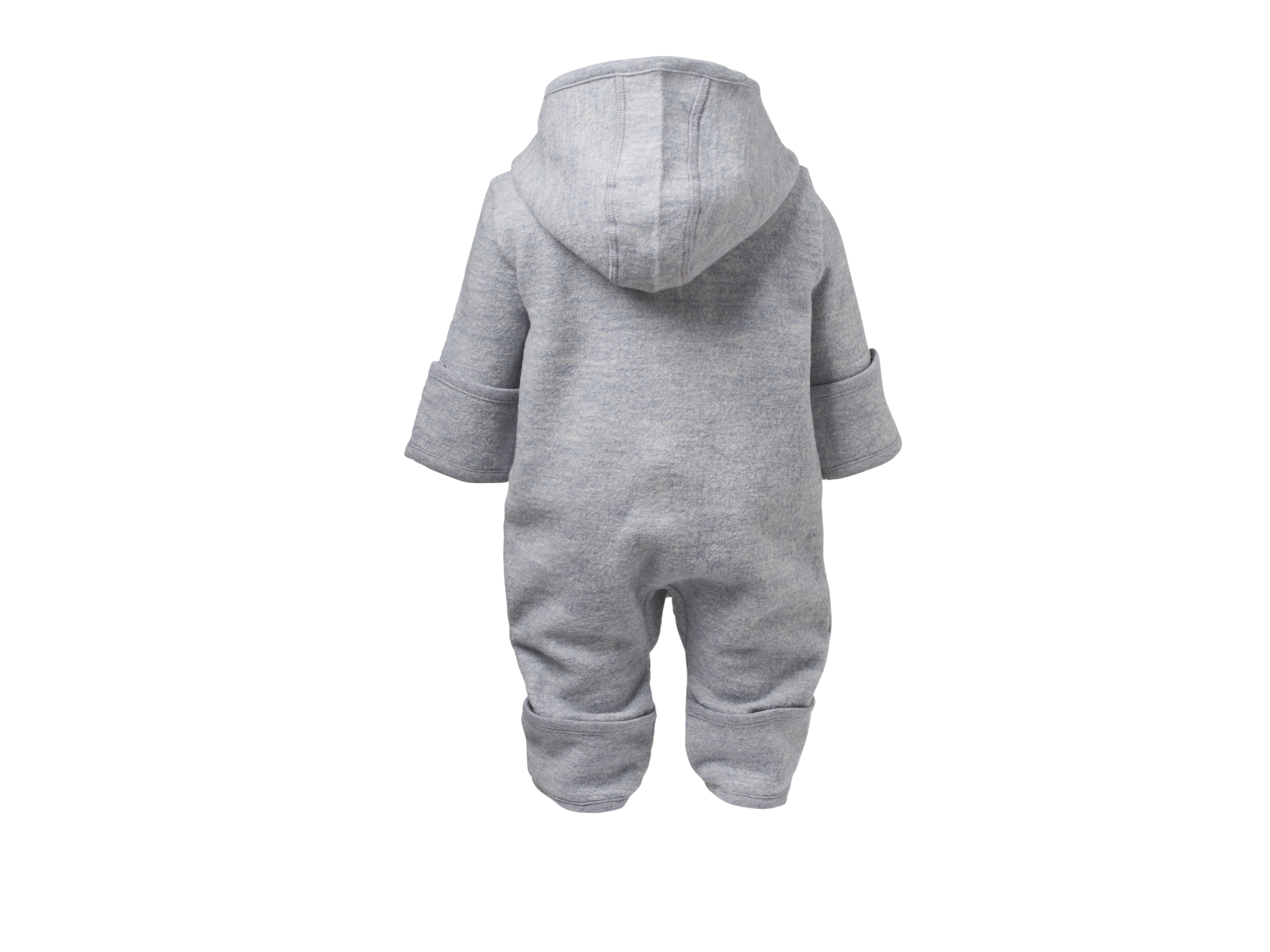 LUPILU® Premium Baby Wollwalk-Overall (Grau, 62/68) – Bild 3 von 4