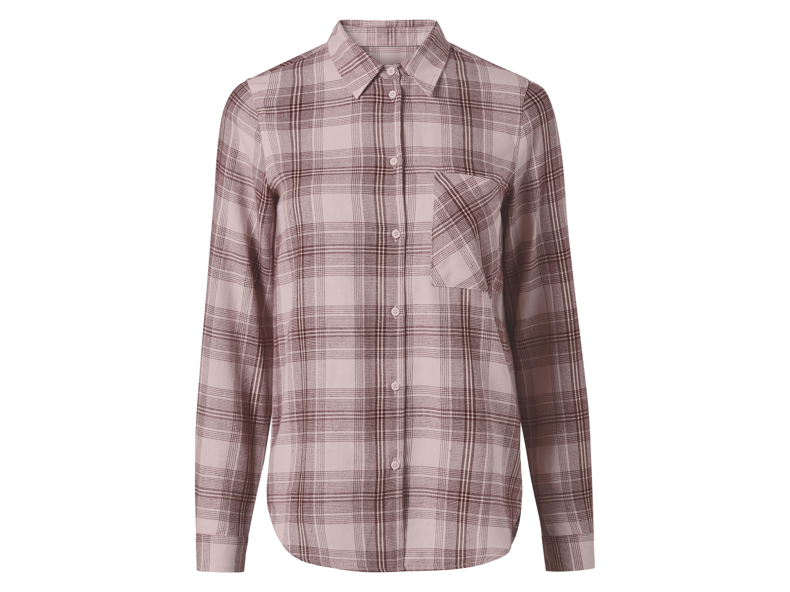 ESMARA® Damen Flanellbluse (Rose, XS(32/34))