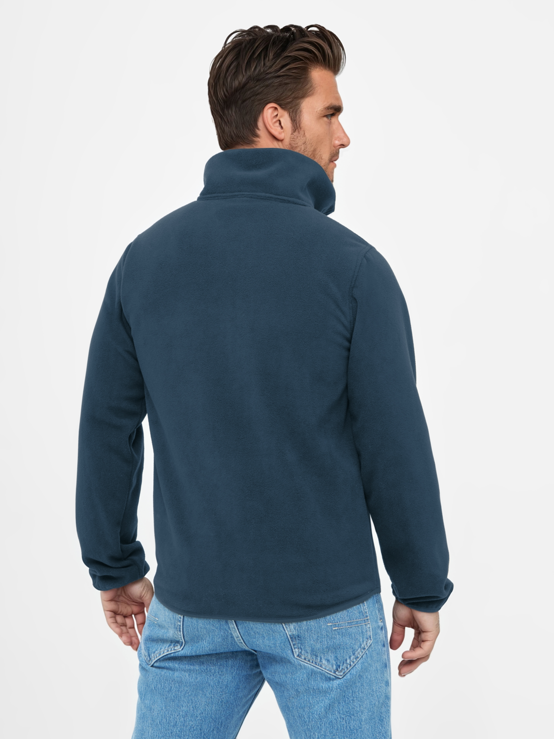 Thumbnail - BENCH Herren Pullover mit Reißverschluss (Navy, XXL)