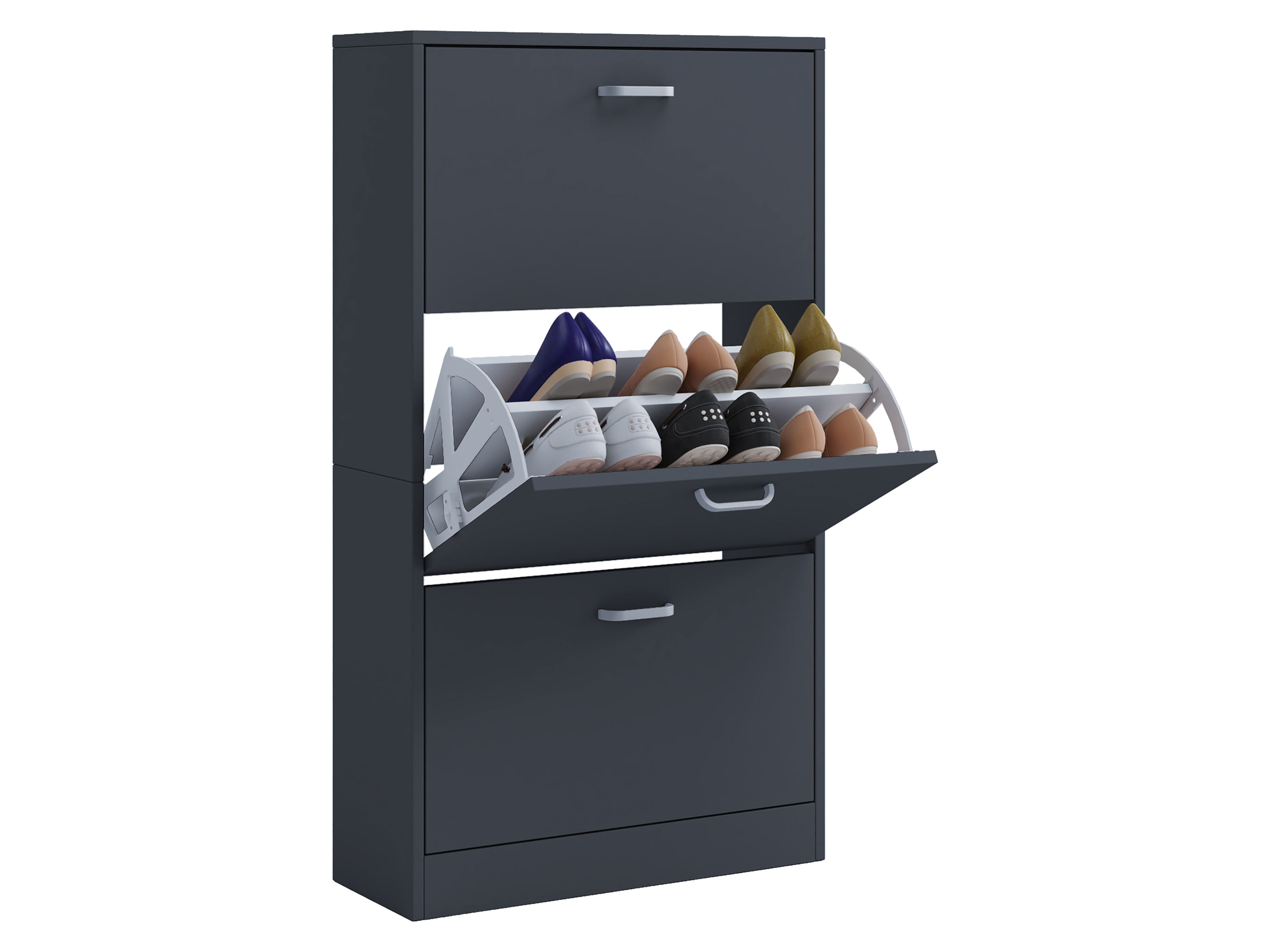 VCM Schuhschrank Sipos, Anthrazit, L (Anthrazit, L) | 04051814427114