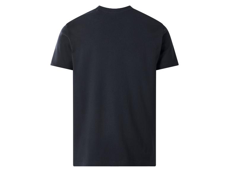 Dunkelblaues Herren-T-Shirt, Rückansicht