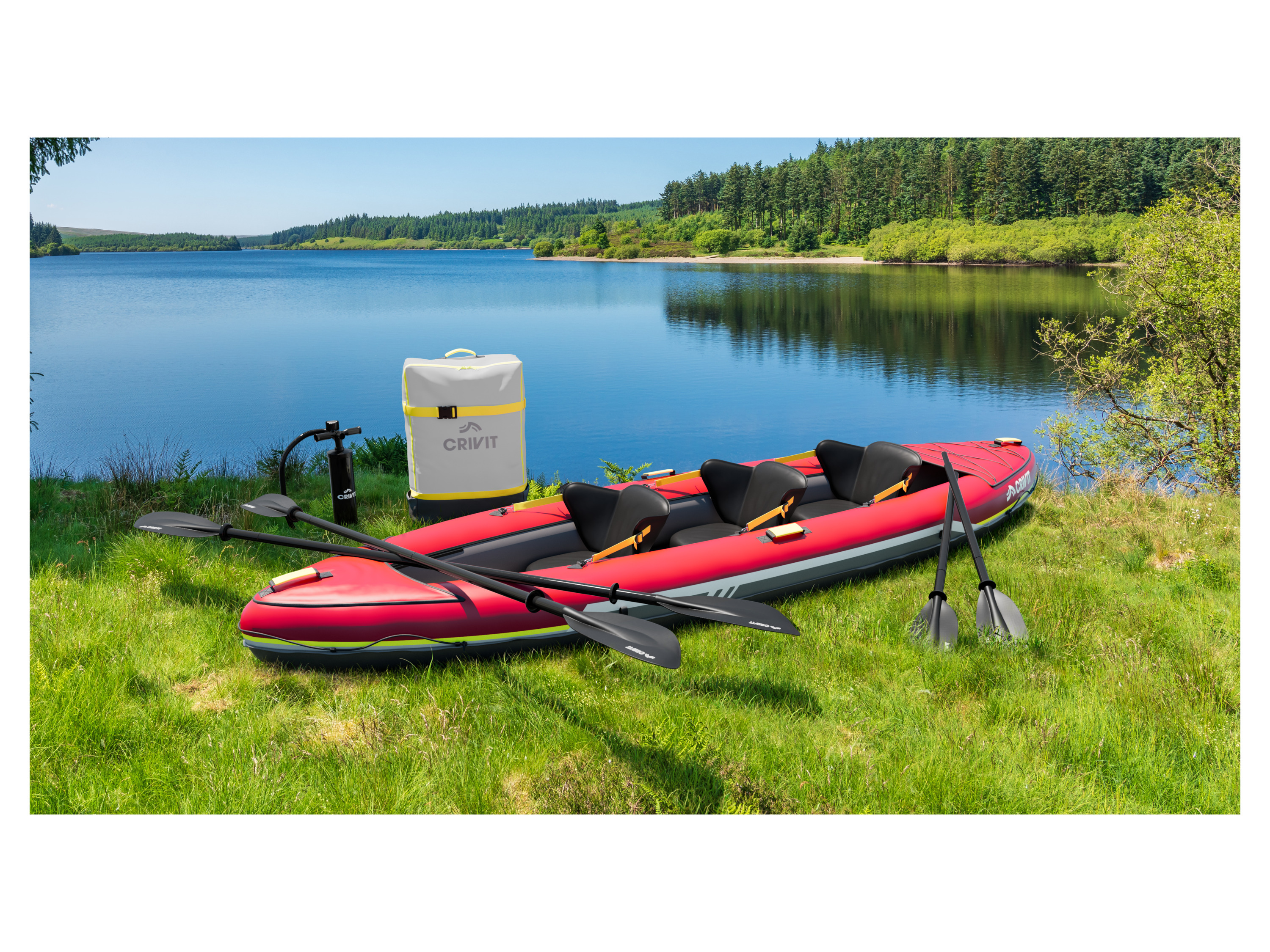 Thumbnail - CRIVIT Kajak aufblasbar Touring, 3-Sitzer