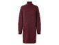 Burgunderrotes Rippstrick-Rollkragenpulloverkleid