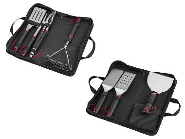 GRILLMEISTER Edelstahl-Grillbesteck-Set / Edelstahl-Grillwender-Set