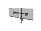 Doppelter Monitorhalter mit Tischklemme.