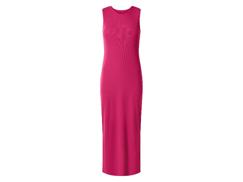Damen geripptes Midi-Kleid