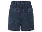 Dunkelblaue Jeans-Shorts, Rückansicht.
